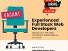 Wanted - Experienced Full Stack Web Developers
