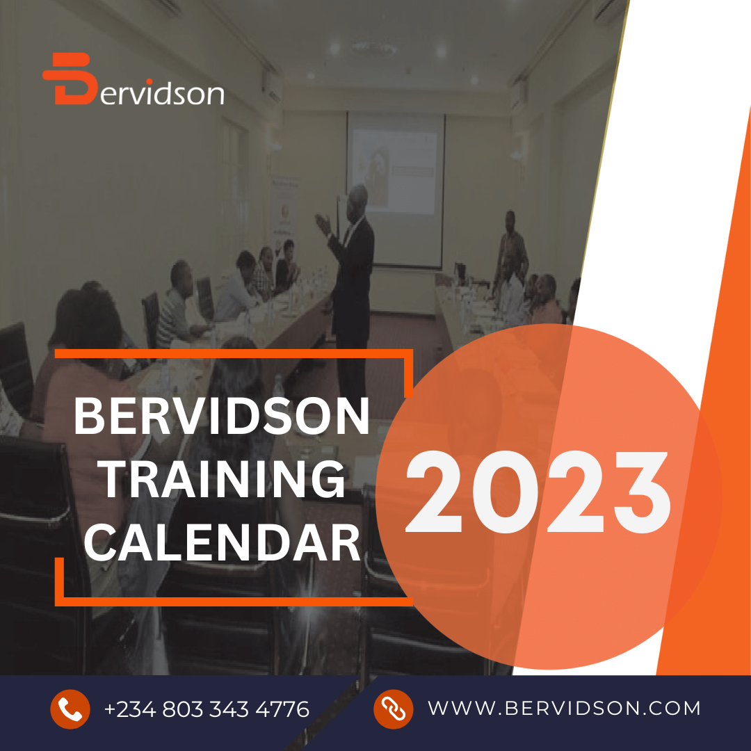 BERVIDSON GROUP'S TRAINING CALENDAR 2023